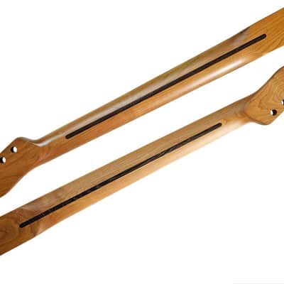 Tele Style neck Roasted maple with rosewood fretboard - Binding & Block inlays (Satin) image 2