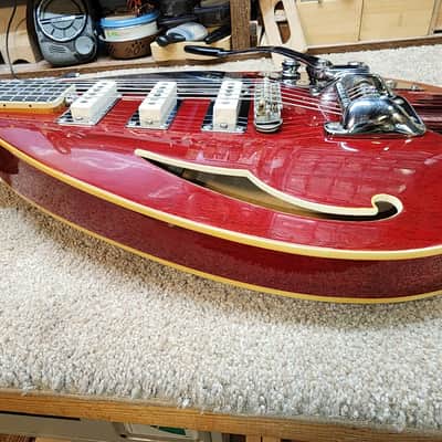 Vox Mark VI Acoustic Teardrop 1966 - Red image 6
