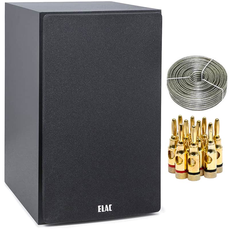 Elac DB61-BK Debut Series B6 6&1/2" Bookshelf Speaker Pair with Accessories Bundle image 1