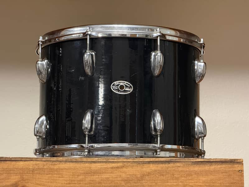 1970's Slingerland 14" Black 3-Ply Maple 10x14 Rack Tom image 1