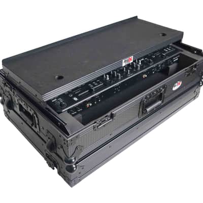 ProX XS-DDJREV5 WLTBL LED, ATA Flight Style Road Case for Pioneer DDJ-REV5 DJ Controller with Laptop Shelf 1U Rack Space Wheels and LED Black Finish image 7