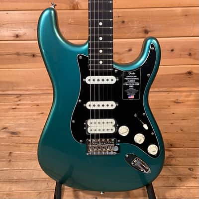 Fender American Professional Classic Stratocaster HSS Electric Guitar - Faded Sherwood Green Metallic image 1