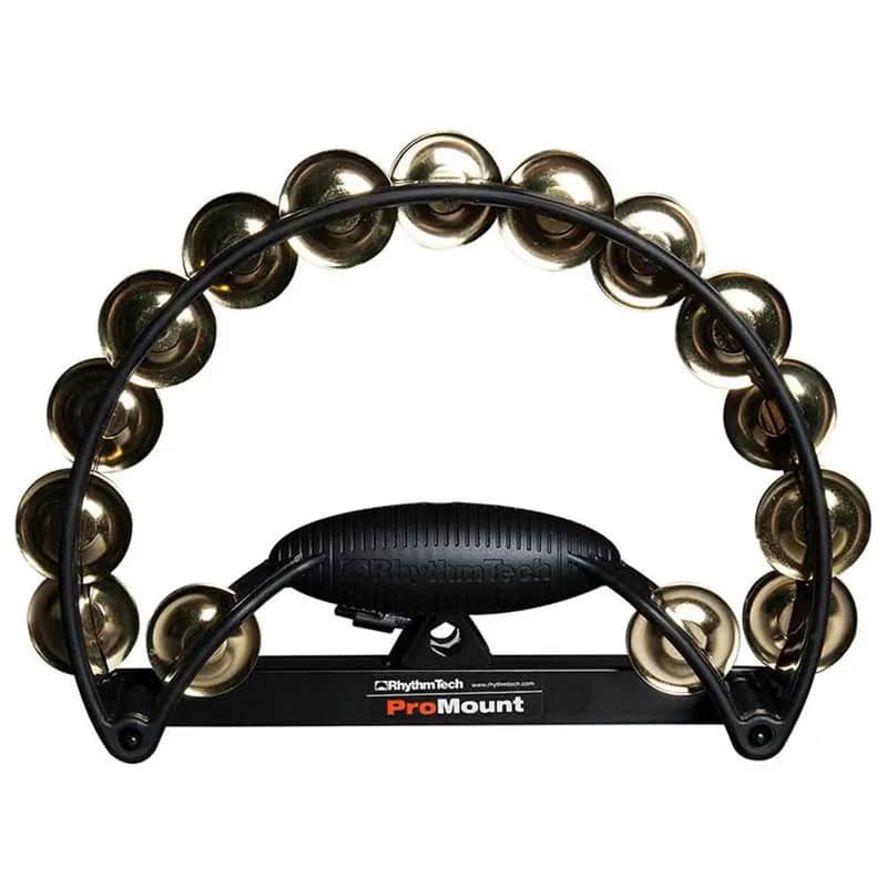 Rhythm Tech Pro Tambourine, Black w/Black Brass Jingles image 1
