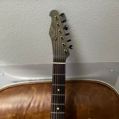 RS Guitarworks Paulowina tele custom made for matco tools. one off featherlite - see through red image 6