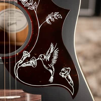 Gibson Hummingbird Special Dreadnought Acoustic/Electric Guitar - Ebony Satin with Gig Bag image 10