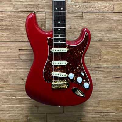 Fender Deluxe Players Stratocaster Guitar 2007-MIM- Crimson Red Transparent- w/MLA Mason Dixon Pickups + Tweed Hard Case image 4