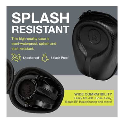 Knox Gear Large Headphone Case with EVA Hard Shell image 14