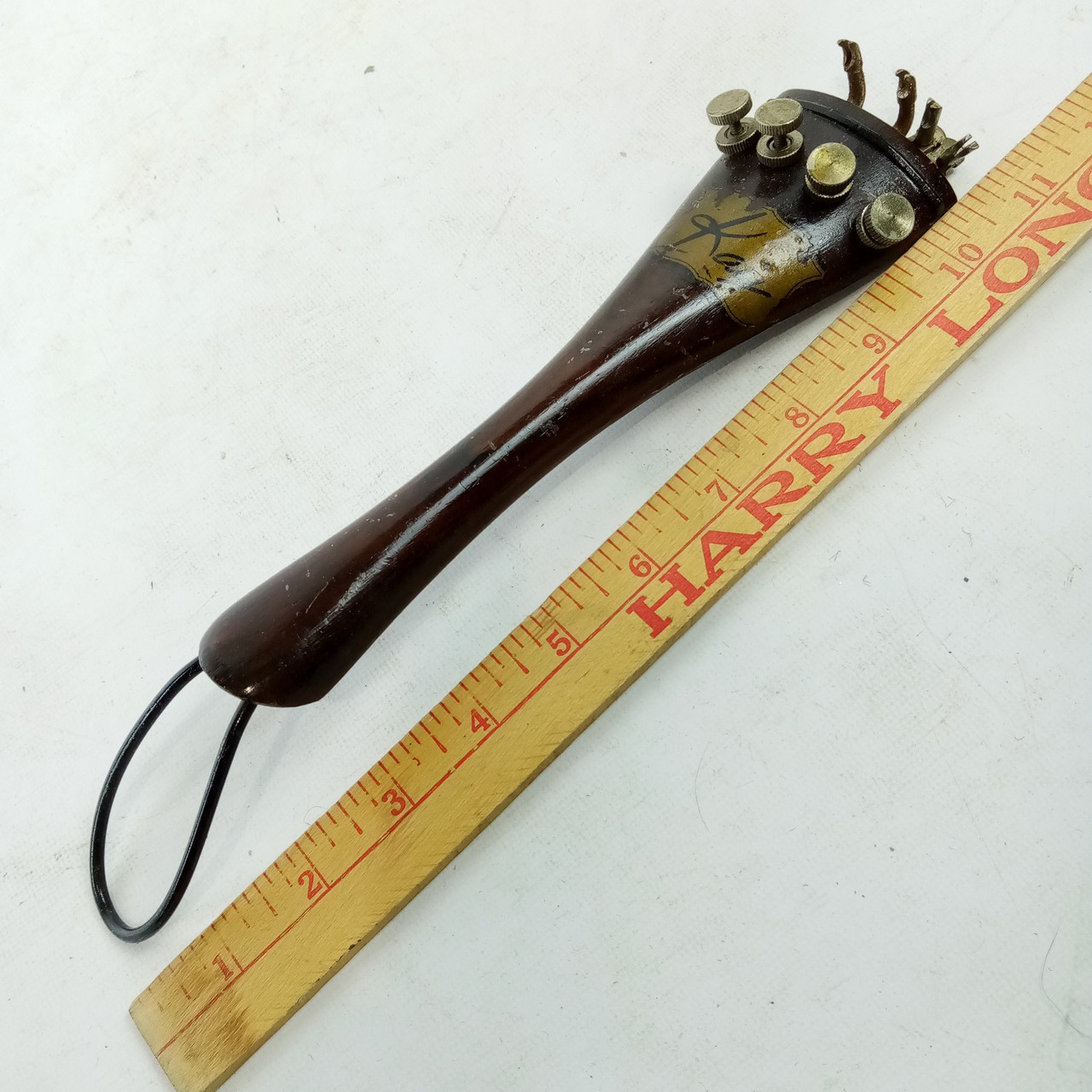 Kay Cello Tailpiece with Tuners Vintage Wood — main photograph