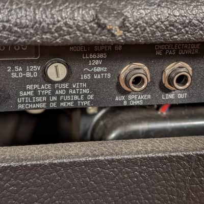 Fender Super 60 2-Channel 60-Watt 1x12" Guitar Combo 1988 - 1992 - Black : RED KNOB image 7