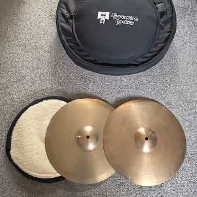 Vintage 1960s & 1970s Avedis Zildjian Cymbal Set (14" Hats, 18", 19", 20") + Protection Racket Bag image 2