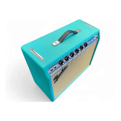 2020 Fender '68 Custom Princeton Reverb-Amp 12-Watt 1x12" Combo | FSR Limited Edition - Teal Turquoise, Tweed Grill | Free Shipping! image 3