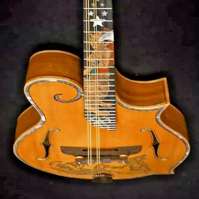 Blueberry Handmade Mandolin F-Style Devil Motif image 15