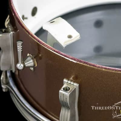 1965 Ludwig Bronze Mist Jazz Festival Snare Drum Keystone :  5 x 14 image 13