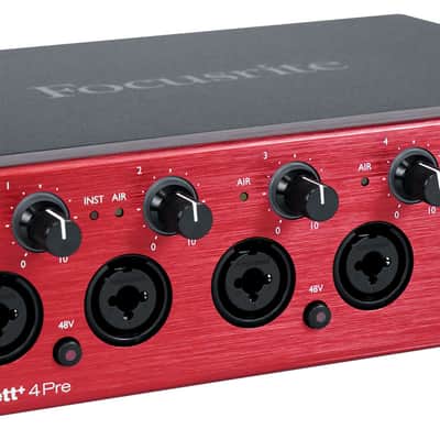 Focusrite Clarett+ 4Pre USB-C Audio Recording Interface, 4 Mic Preamps/JFET/ADAT image 3