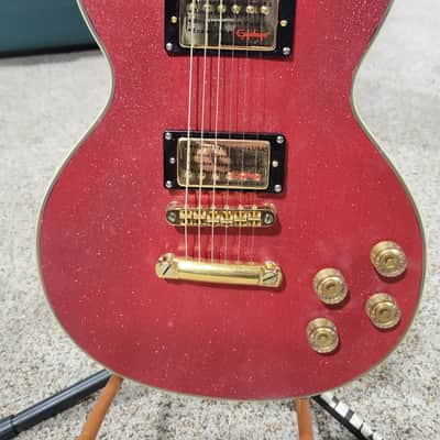 Jim Cat Les Paul Style 2022 - Scarlet Red Glitter image 2