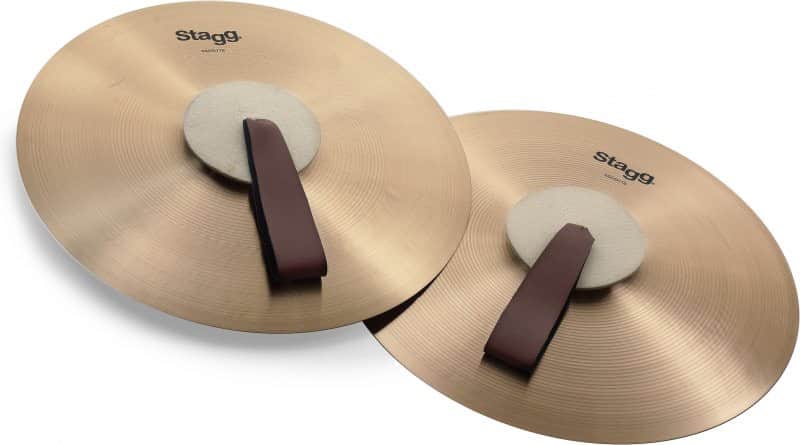 Stagg Pair Of 16" Marching / Concert Cymbals - Orchestral Crash Mash16 image 1