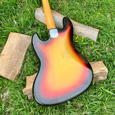 Vintage Fender 1966 Jazz Bass Bound Neck Dot Inlays image 21