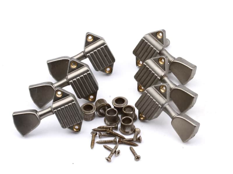 Kluson® Aged Nickel Waffelback Tuner Tulip Metal Buttons image 1