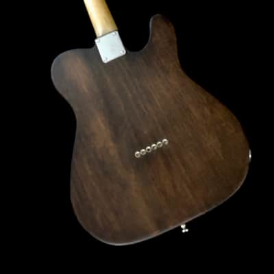 LEFTY! TL66 Custom Relic Build Solid 1-Piece Mahogany Aged Walnut Satin Guitar 7.1 Lb HSC image 10