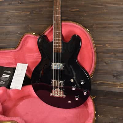 Gibson ES-335 Memphis Bass 4 string 2013 Black Hollow Body w Hard Case / COA image 17