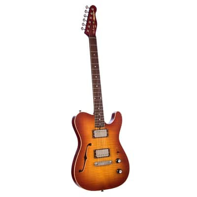 2013 Fibenare Guitars Roadmaster '56 Custom Thinline Flame Maple / Korina - Faded Cherry Sunburst - FEATHERWEIGHT Custom Boutique Electric - USED! image 8