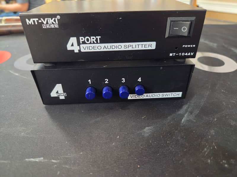 RCA AV Splitter and Audio/Video 4 port Switch 2019 - Black image 1