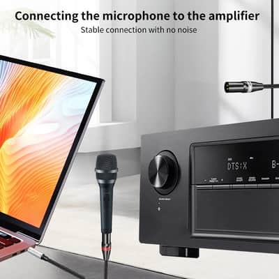 Immagine 3.5mm TRS Stereo to Dual XLR Male Y-Splitter Audio Cable – Low Noise - 5
