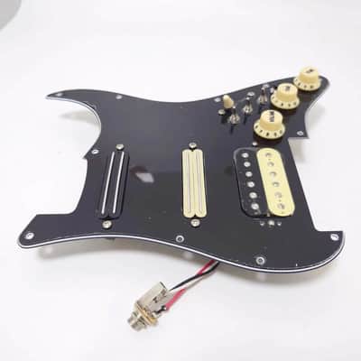 HSS Dual Blades Pickups Guitar Strat Style Loaded Prewired Pickguard in Black image 6