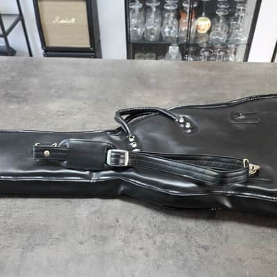 ESP Gig Bag Soft Case Premium Leather Vinyl 80s to early 90s Black from Custom Shop guitar. Fits reverse headstock as well. All Super Stratocaster and Telecaster bodies fit. image 4