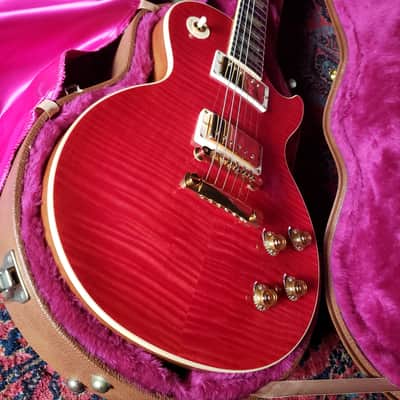 1996 Limited Edition Factory Aniline Dye Top Gibson Les Paul Classic Premium Plus Trans Red, r0 killer! image 5