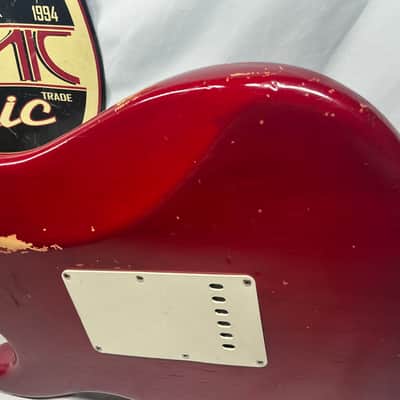 Fender Highway One Stratocaster Guitar 2002 - Crimson Red Transparent / Maple neck image 12