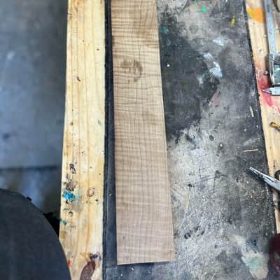 Madlad Instruments 3A Figured Torrified Roasted Flame Maple Guitar Neck Blank 2026 - Unfinished image 1
