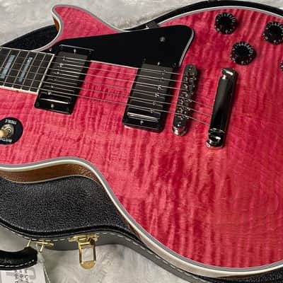 NEW! Gibson Dealer Select Custom Shop Les Paul Custom AAA Super Curly Figured Top - Transparent Pink - Authorized Dealer - WOW! 8.8 lbs - G07451 image 12