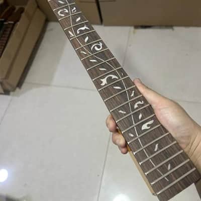 Maple Wood Guitar Telecaster Tele Style Neck, Rosewood 22 Frets Fingerboard, Tree of Life Inlay image 1