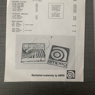 Dan Armstrong Ampeg 'Super Strings' Dealer Ad sheet Late 60s image 2