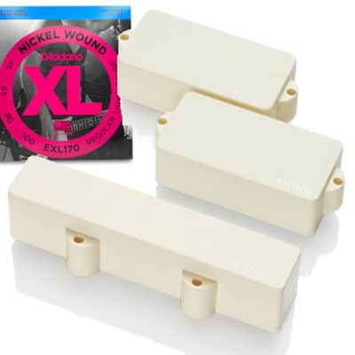 EMG PJ 4 String Bass Pickup Set - EMG PJ / Ivory (FREE STRINGS) image 1