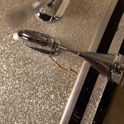 Slingerland Drumset Sparkling Silver Pearl 60`s 1964–1969 - Sparklich Silver image 10