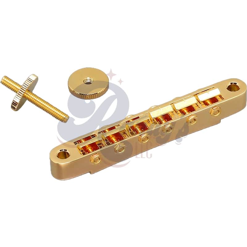 Gotoh GE104B Nashville Tune-O-Matic Bridge w/ M4 Posts - Fits Gibson®-Gold image 1