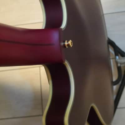 D'Angelico Deluxe DC (335) Satin Trans Wine P90 image 10
