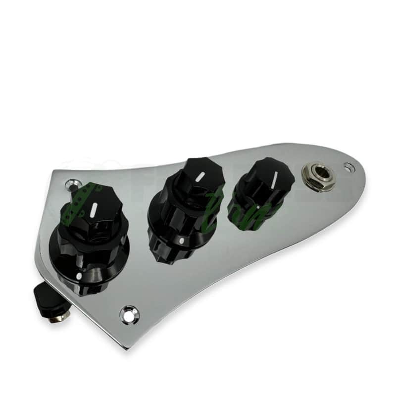 John East J-Tone 2 Band Bass Preamp - Volume/Volume Stack - Chrome Plate with Fender Style Knobs image 1