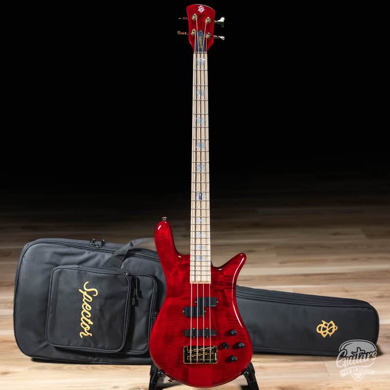 Spector Euro 4 LX Maple Fingberboard Bass Guitar – Black Cherry Gloss image 1