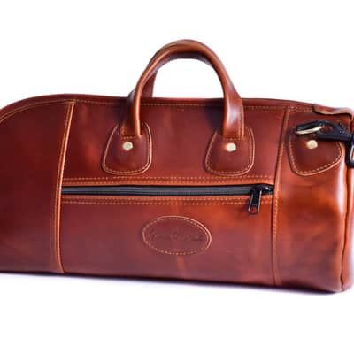 Cornet Gig Bag - Long Model Cornet - Leather - Glenn Cronkhite image 1