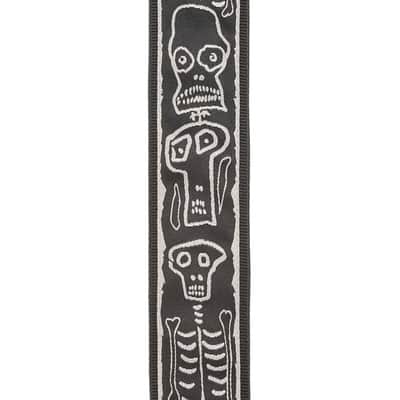 D'Addario Joe Satriani Guitar Strap, Skull n' Bones image 2