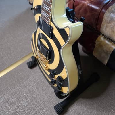 Zakk Wylde Les Paul Custom Bullseye Signed 50th Anniversary Black Sabbath Electric Guitar by Gibson Epiphone image 10