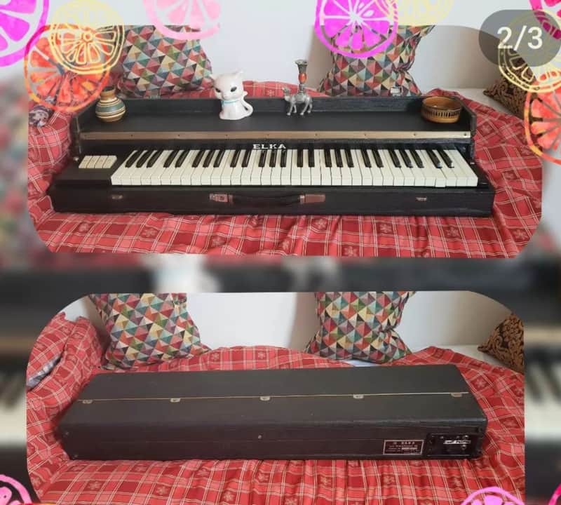 Elka "Piano 88" vintage transistor organ synth Italy image 1