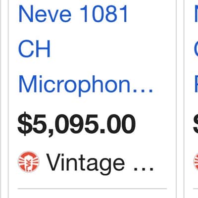 Neve 1081 Classic Mic Pre EQ in dual rack image 6