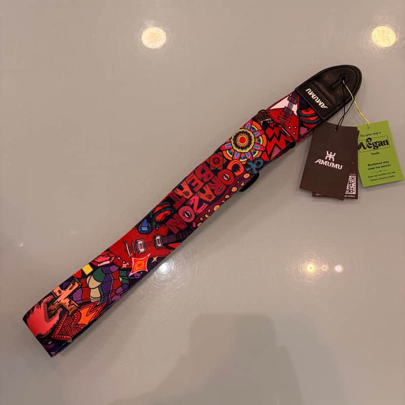 AMUMU Vegan Guitar Straps - Corazon Beat image 1
