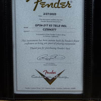 Fender Custom Shop 63 Tele Relic Vintage White CZ584377 image 7