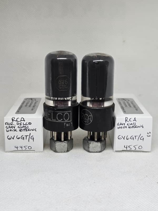 RCA 6V6GT/G Gray Glass Well Matched (2.1%) Pair NOS 6V6 6V6GT image 1