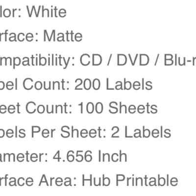 Ace CD/DVD 2 up Labels 62300 - White image 3